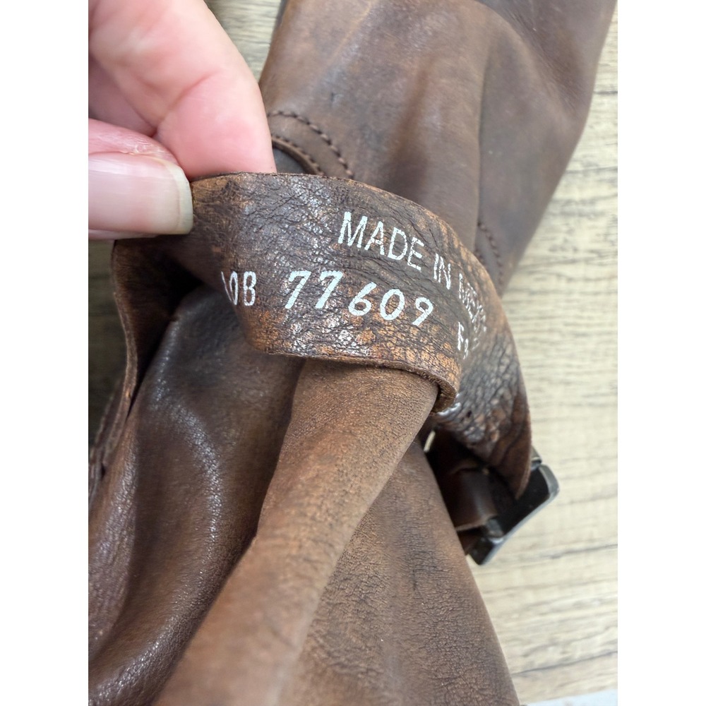 Frye Veronica Slouch Brown Leather Engineer Boots 77609 Women 10B - Picture 4 of 7